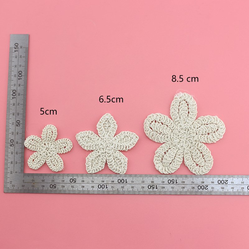 Variety set of handmade cotton crochet flower lace embroidery patches DIY accessories