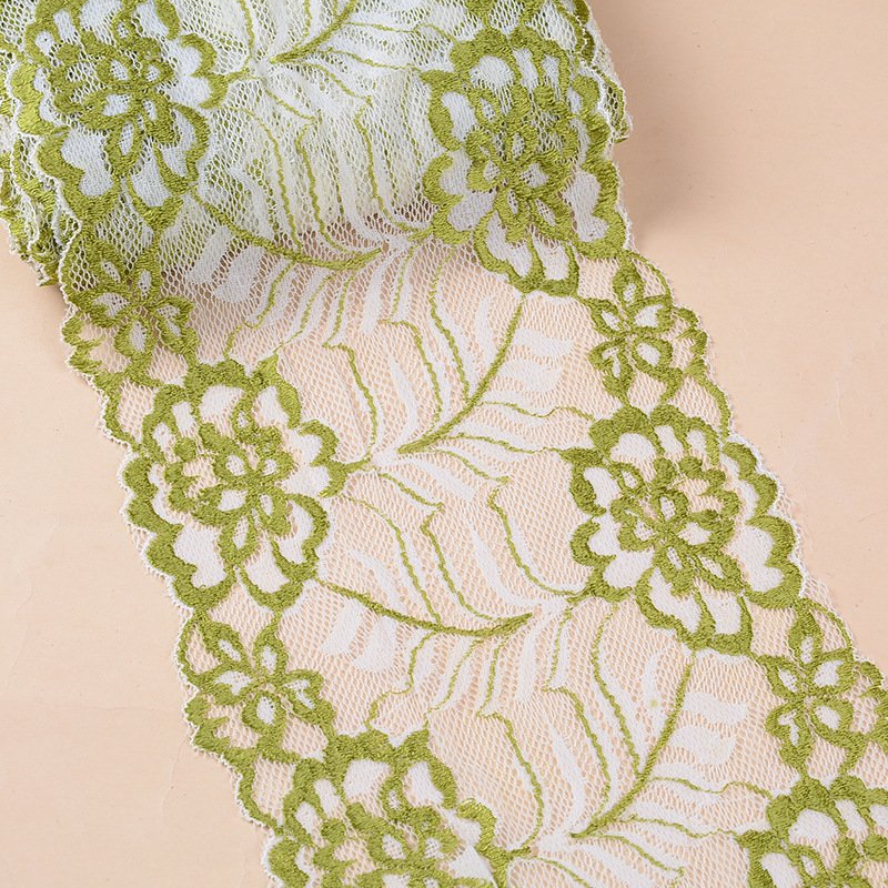 18cm Stretch Floral Lace Trim for Lingerie Panels & Corset Inserts - 图片 6