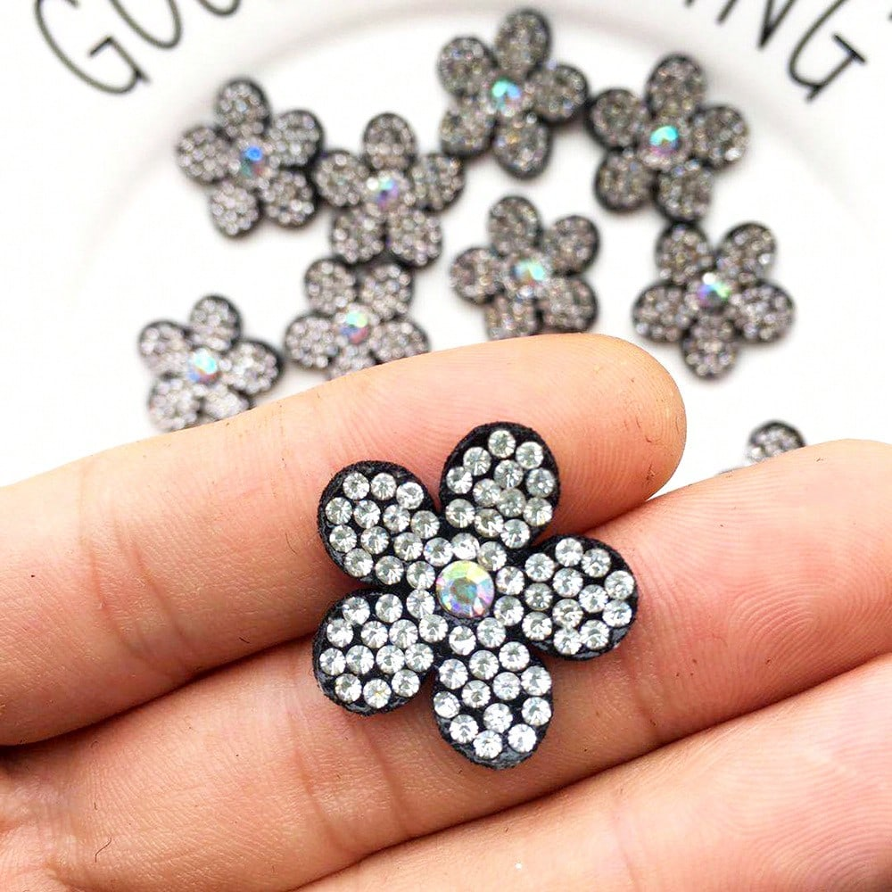 Rhinestone & Pearl Floral Appliqué for Garment Decoration - 图片 5