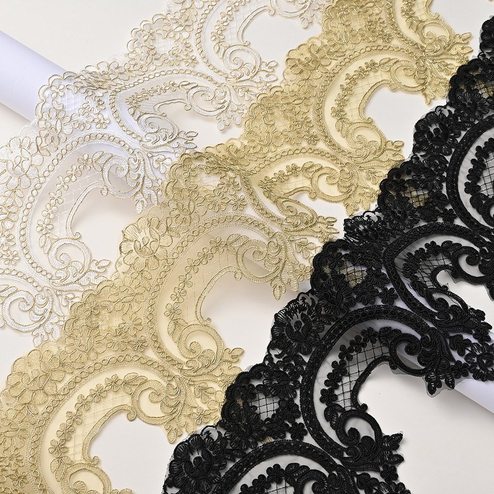 Mesh lace trim for sewing projects, bridal studios, and handmade designs
