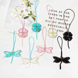 Mixed embroidery pendants butterfly and flower handmade applique DIY lace accessories set