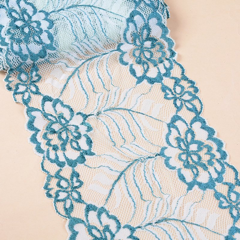 18cm Stretch Floral Lace Trim for Lingerie Panels & Corset Inserts - 图片 5