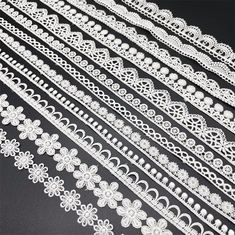 mix size embroidered lace trims 1cm to 4cm guipure lace for sewing and clothing