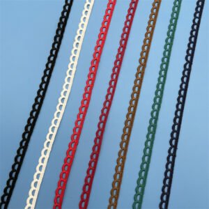 Colorful 0.9cm water soluble lace edging for skirts neckline craft sewing