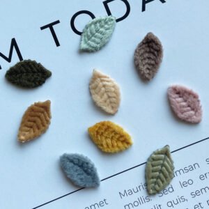 Felt Leaf Fabric Mini Appliques Multicolor for Handmade DIY Wedding Decorations and Crafts