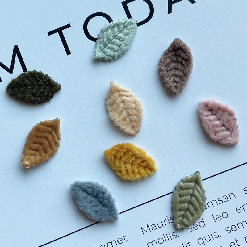 Felt Leaf Fabric Mini Appliques Multicolor for Handmade DIY Wedding Decorations and Crafts