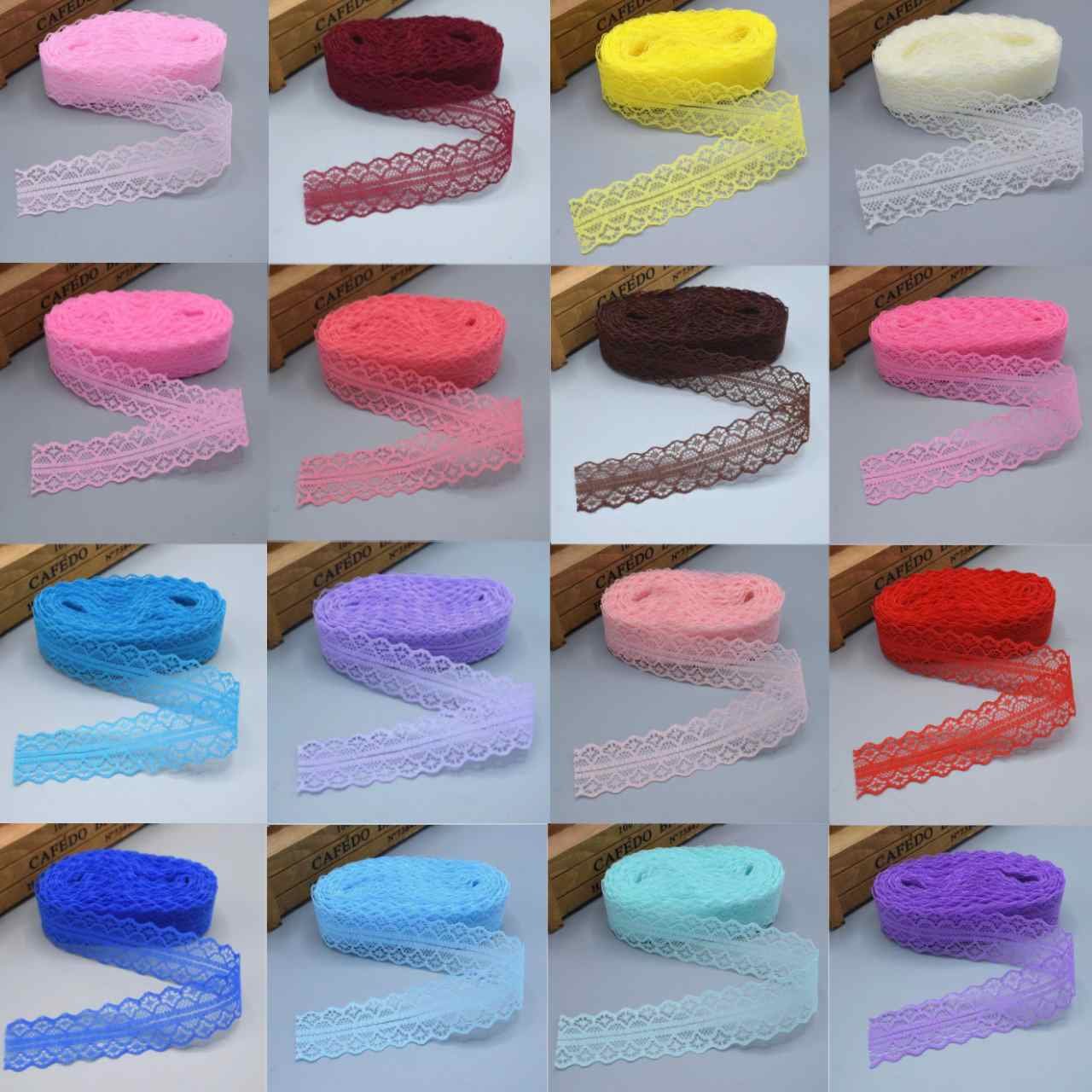 3cm wide lace trim colorful selection non-elastic lace ribbon for DIY sewing and decorations