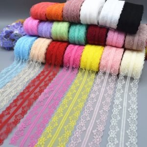 3cm wide lace trim non-elastic decorative lace ribbon in multiple colors for sewing