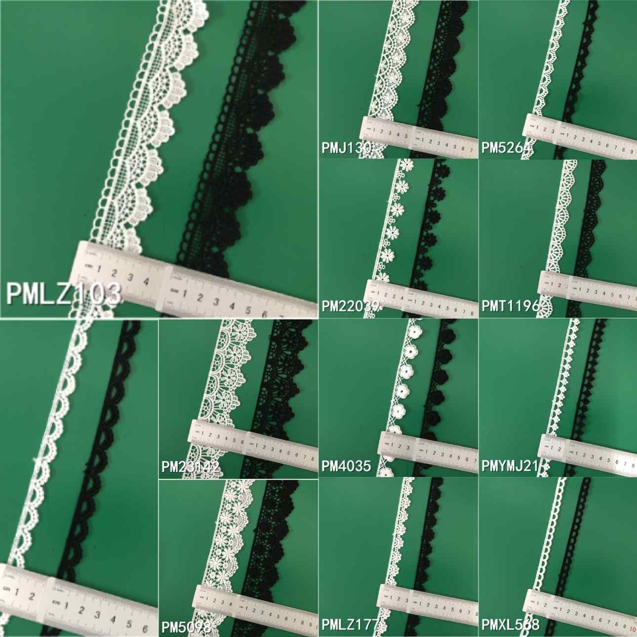 different size lace trims with 1cm 2cm 3cm 4cm embroidery for DIY sewing crafts