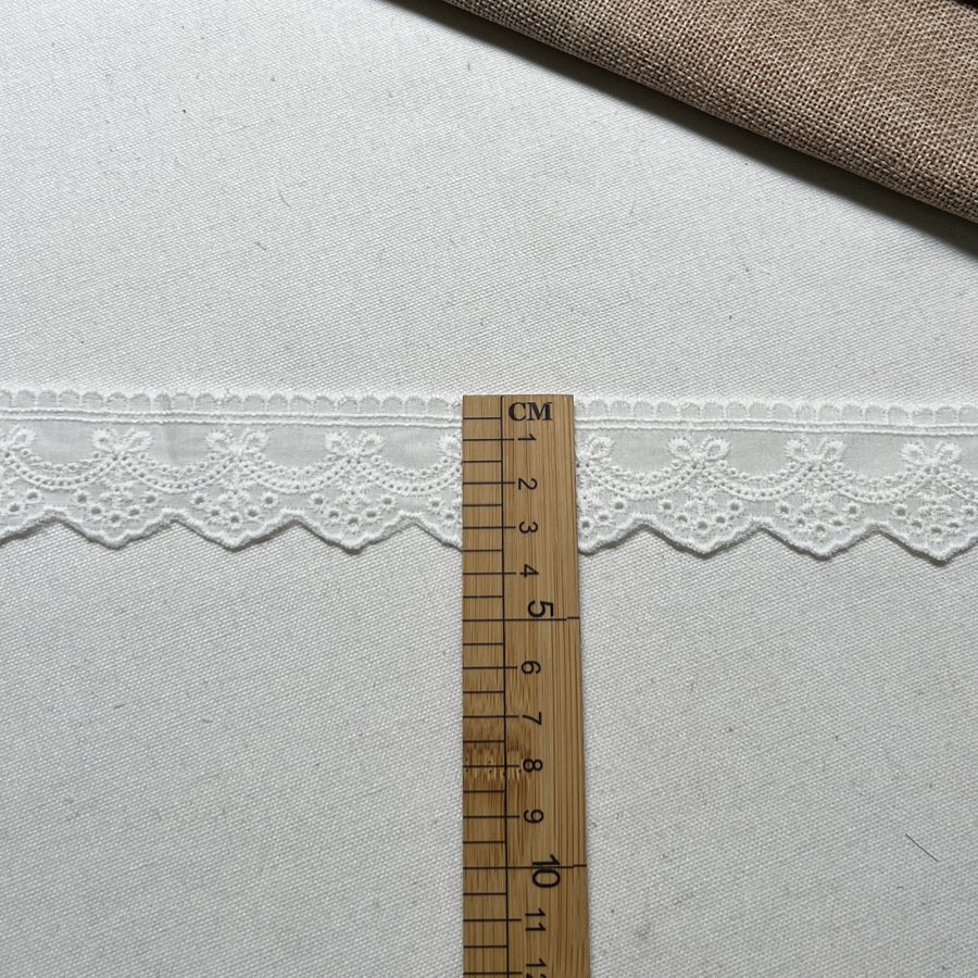 3.5cm pure cotton lace fabric border embroidery for DIY sewing and garment decoration
