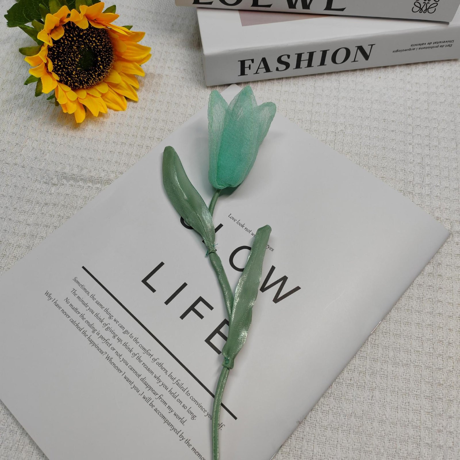 DIY tulip flower patch for clothing, dresses, and accessories