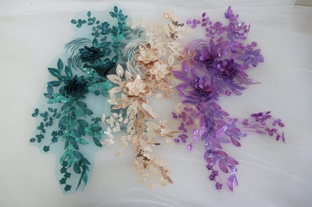 3D Flower Embroidered Appliques