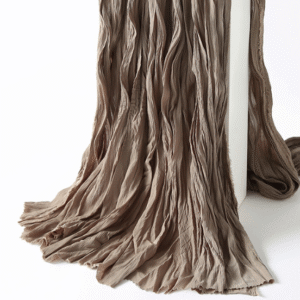 100% Polyester Wave Pleated Fabric Lightweight Breathable Textured Fashion Fabric for Dresses and Apparel